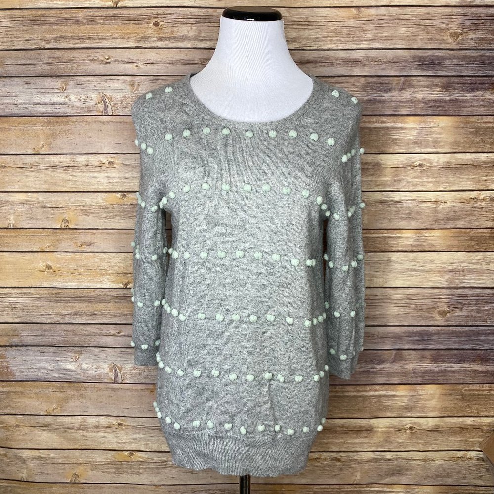 J. Crew Factory Grey Mint Charley Sweater Pullover